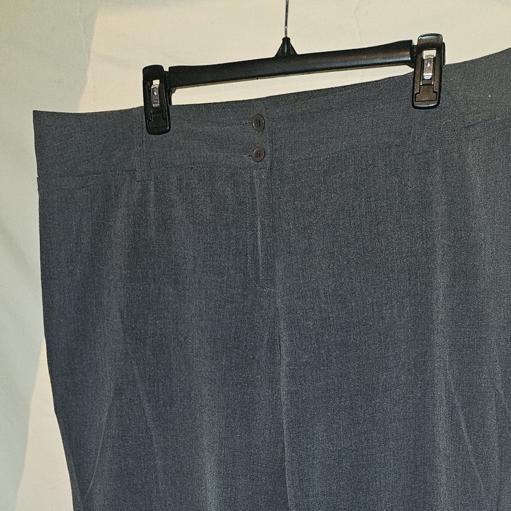 AB Studio Dark Gray Slacks With Button Details